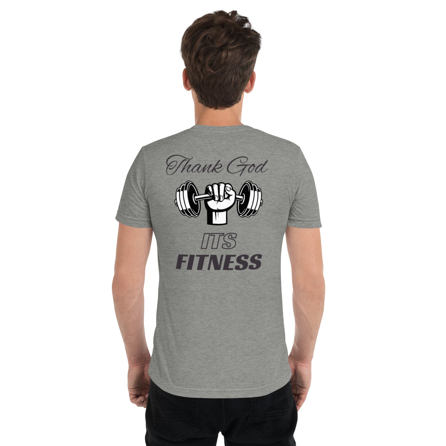Graphic Gym Shirt Dumbbell Graphic (Front Embroidered)