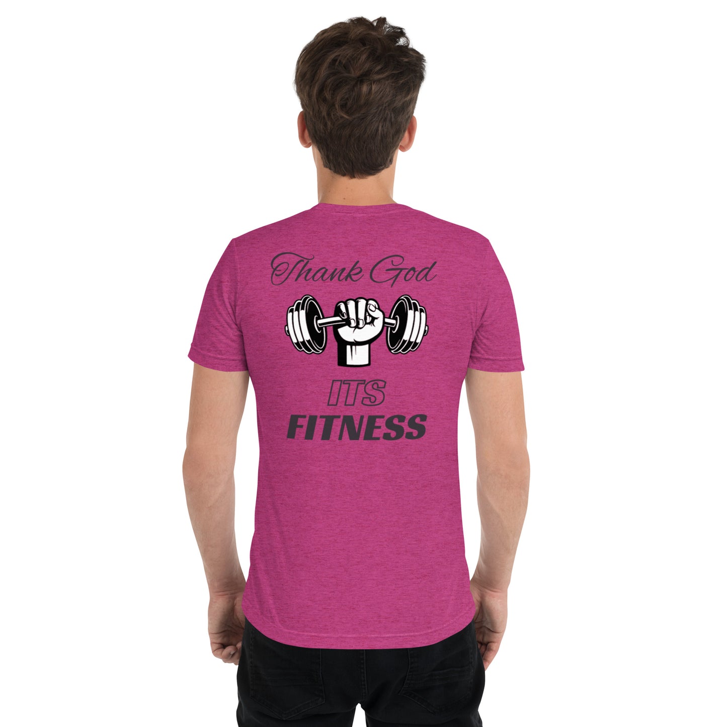 Graphic Gym Shirt Dumbbell Graphic (Front Embroidered)