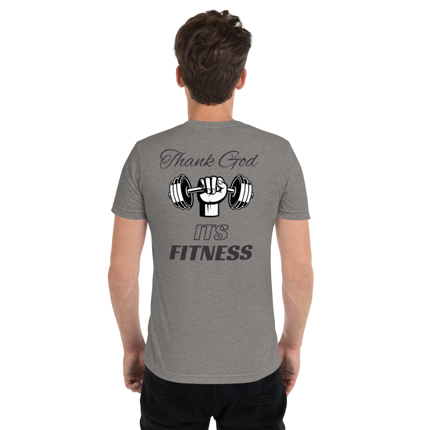 Graphic Gym Shirt Dumbbell Graphic (Front Embroidered)