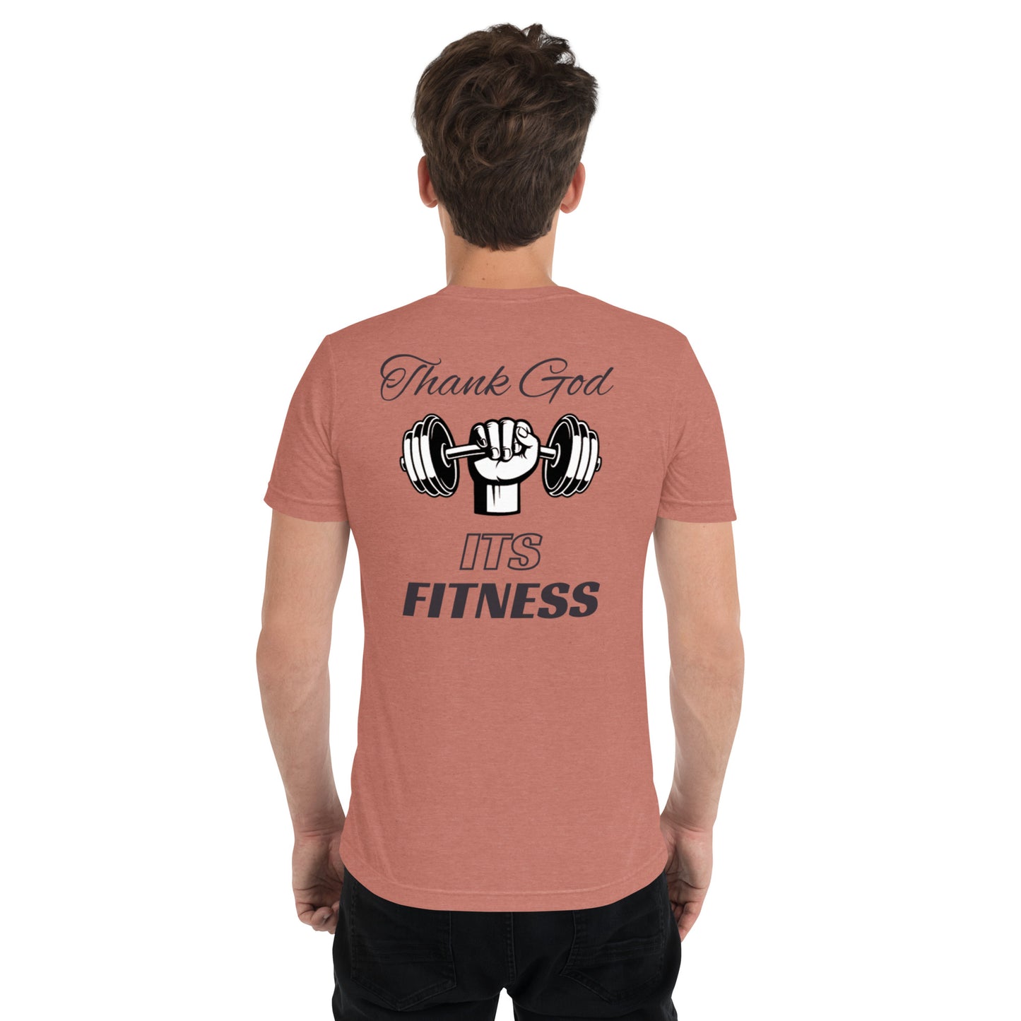 Graphic Gym Shirt Dumbbell Graphic (Front Embroidered)