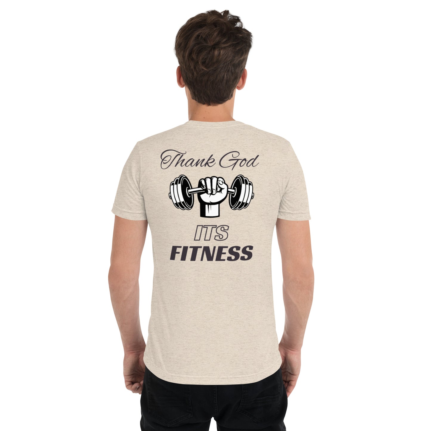 Graphic Gym Shirt Dumbbell Graphic (Front Embroidered)