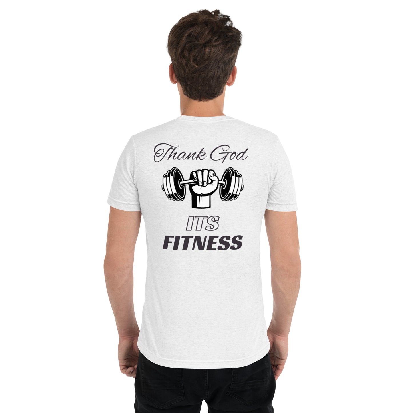 Graphic Gym Shirt Dumbbell Graphic (Front Embroidered)