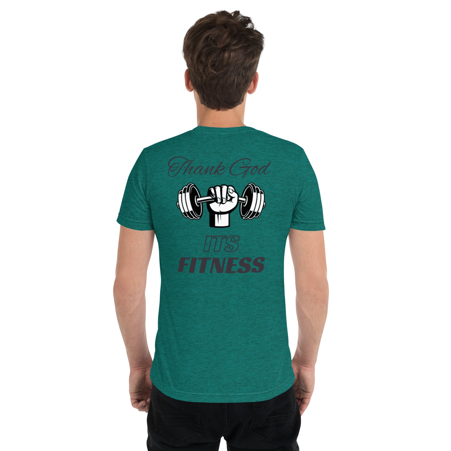 Graphic Gym Shirt Dumbbell Graphic (Front Embroidered)