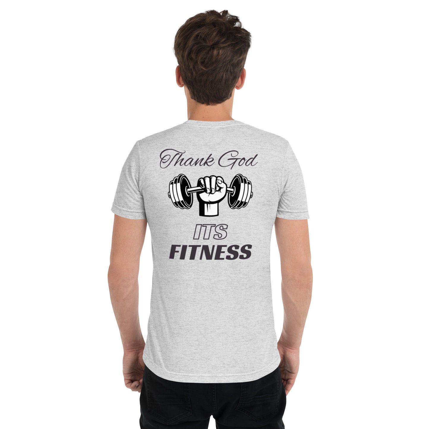 Graphic Gym Shirt Dumbbell Graphic (Front Embroidered)