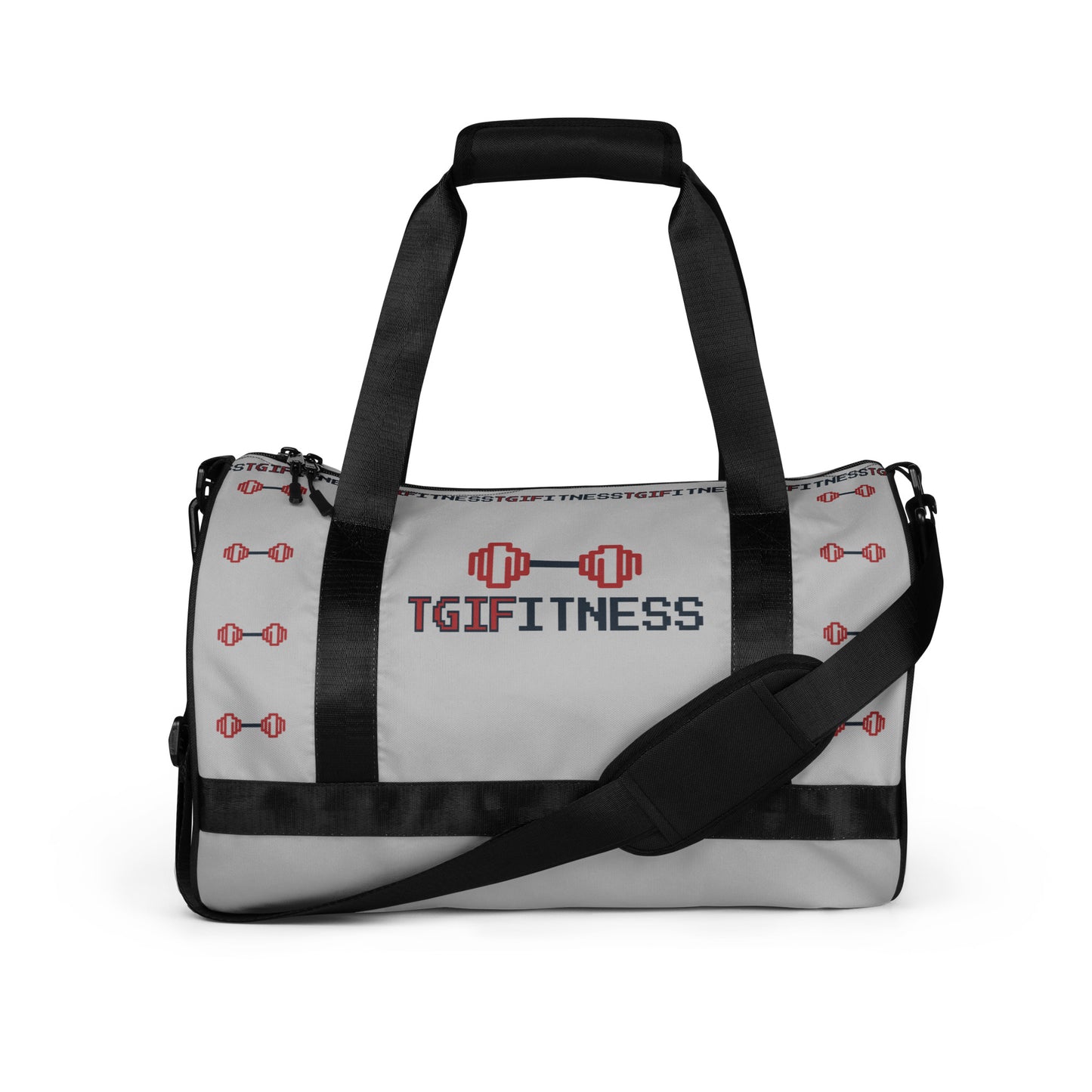 Gym Bag Thank God It's Fitness Design (Silver)