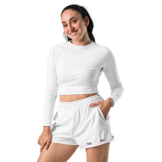Women’s Athletic Shorts (White)