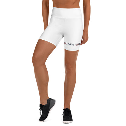 Biker Shorts Line Design w/ Inside Pocket (White)